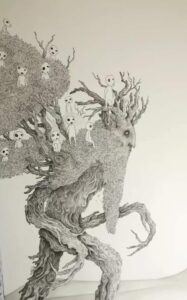 TREE BEARD WITH KODAMA