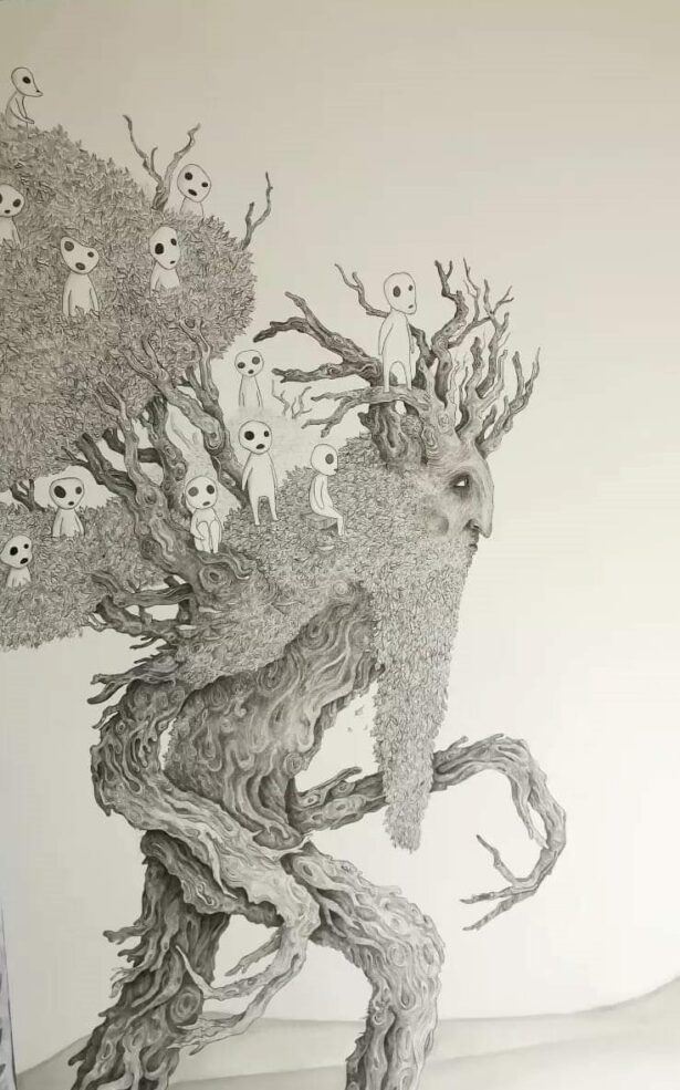 TREE BEARD WITH KODAMA