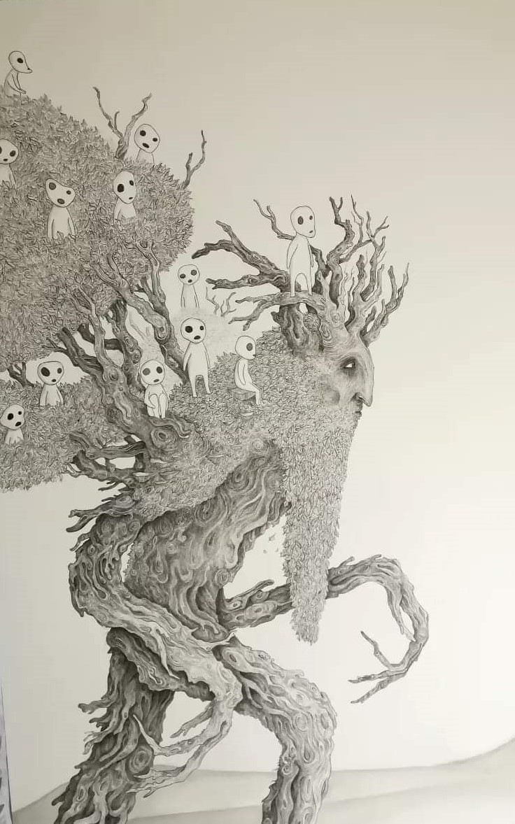 TREE BEARD WITH KODAMA